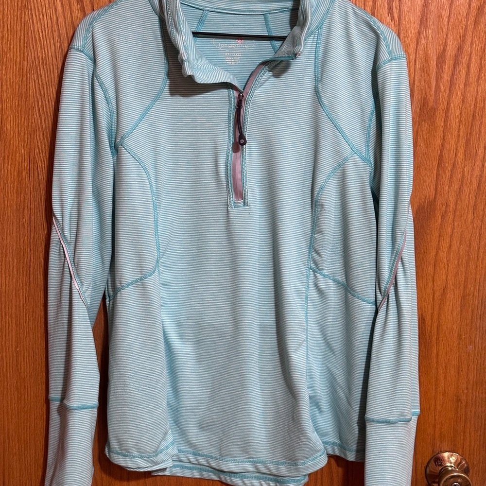 Tangerine Aqua Striped Top sz XXL‎ activewear yoga(J)